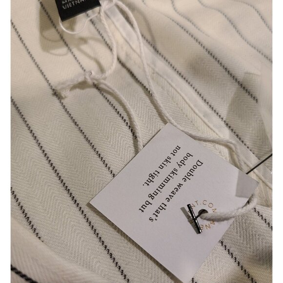 New! Lane Bryant Laney Wide Leg Crop Pants sz 14 White Pinstripes & Blazer Sz 18 - Picture 15 of 16